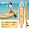 Blue Yellow Inflatable SUP Board Drop Stitch PVC EVA Adjustable Paddle Lightweight